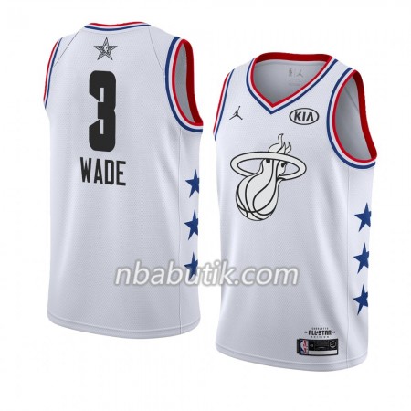 NBA Mænd Trøje Miami Heat Dwyane Wade 3 2019 All-Star Jordan Brand Hvid Swingman NBA Mænd Trøje Miami Heat Dwyane Wade 3 2019 All-Star Jordan Brand Hvid Swingman